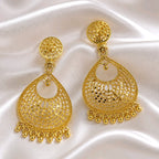 Aarvika Gold-Tone Filigree Teardrop Earrings