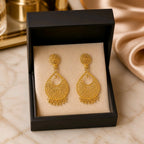 Aarvika Gold-Tone Filigree Teardrop Earrings
