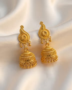 Aarvika Gold-Tone Paisley Jhumki Earrings