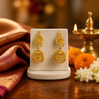 Aarvika Gold-Tone Paisley Jhumki Earrings