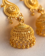 Aarvika Gold-Tone Paisley Jhumki Earrings