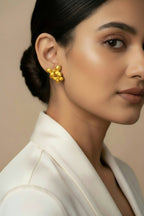 Aarvika Golden Butterfly Studs – full set
